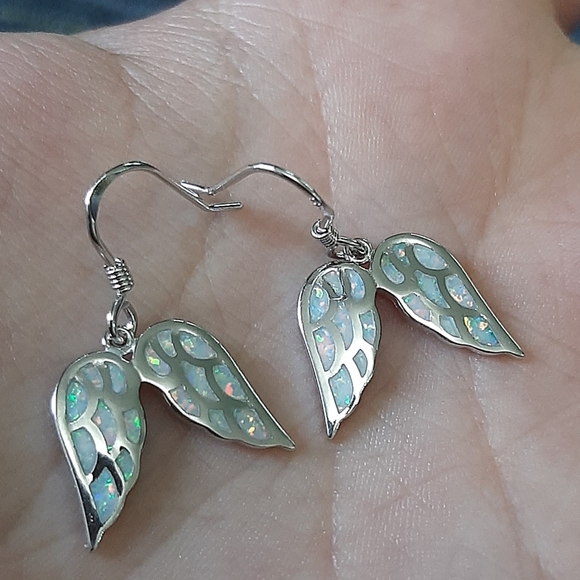 Adorable Opal Sterling Silver Love Set - Picture 4 of 10